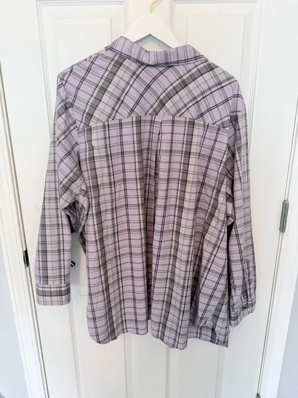 Alaskan Hardgear by Duluth trading Company Light Lavender and Gray Plaid Shirt - Picture 4 of 6